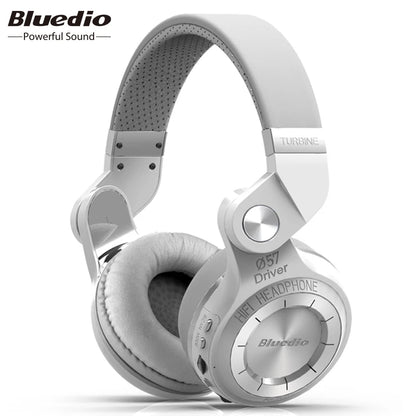 Bludio T2 Plus Headset - Foldable Wired & Wireless Headphones with FM Radio and 32G TF Card Support for Travel, Work, and Music