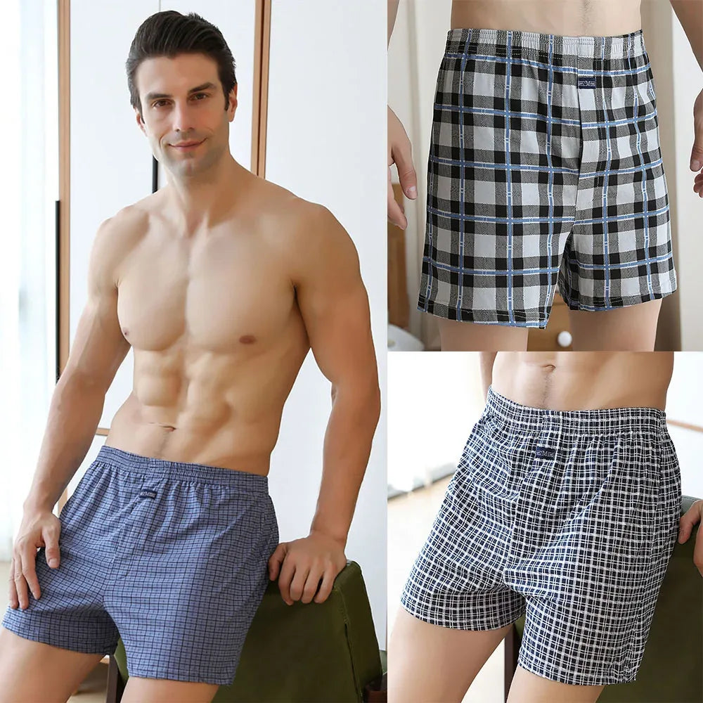Men's 3 Pack 100% Cotton Pajama Shorts - ShopHub