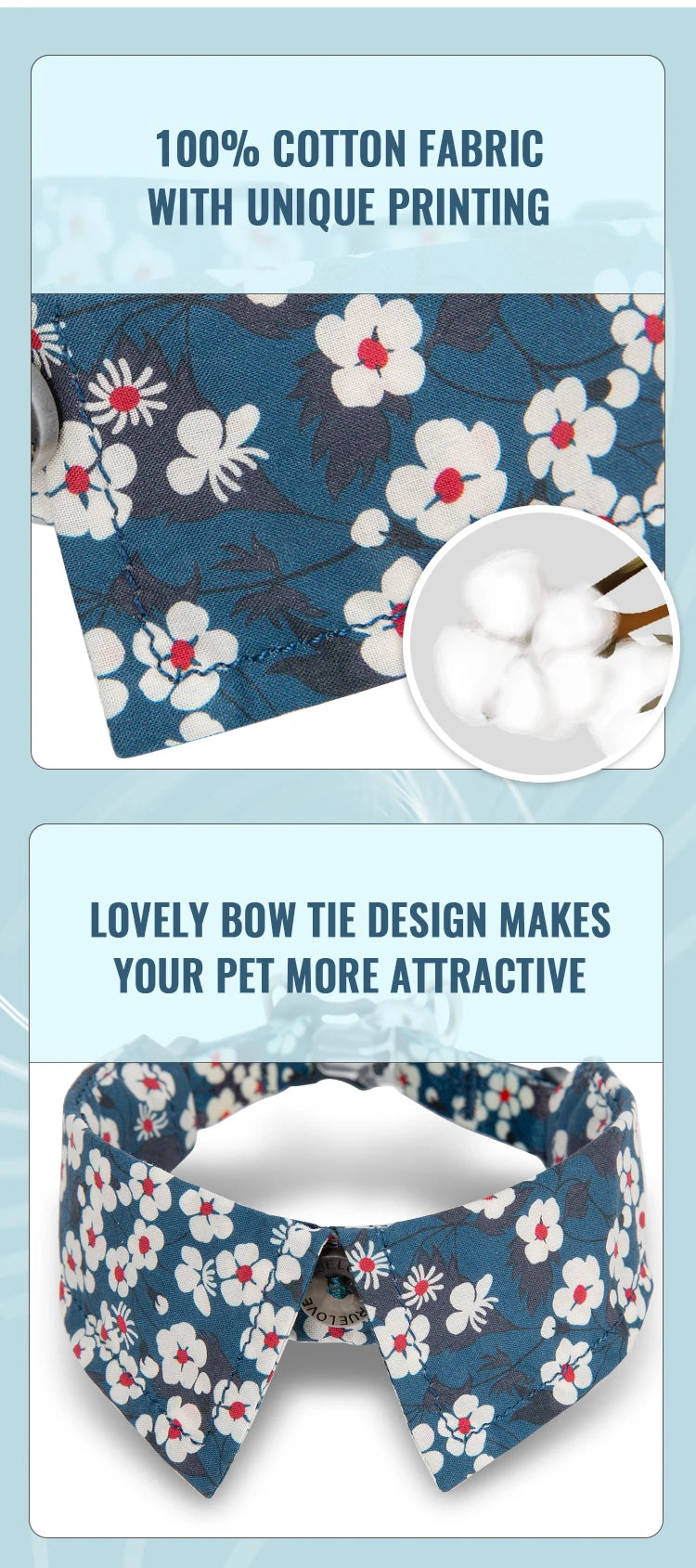 Truelove Cat Collar with Cute Floral Design