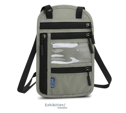 RFID Passport Holder Travel Anti-Theft Neck Pouch