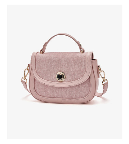 FOXER Chic Luxury Shoulder Bag for Women PU Leather Pink Top‑handle Handbag Fashion Ladies Crossbody Purse for Daily Dating