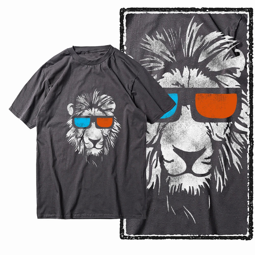 COOLMIND MAV Lion Graphic Cotton Tee