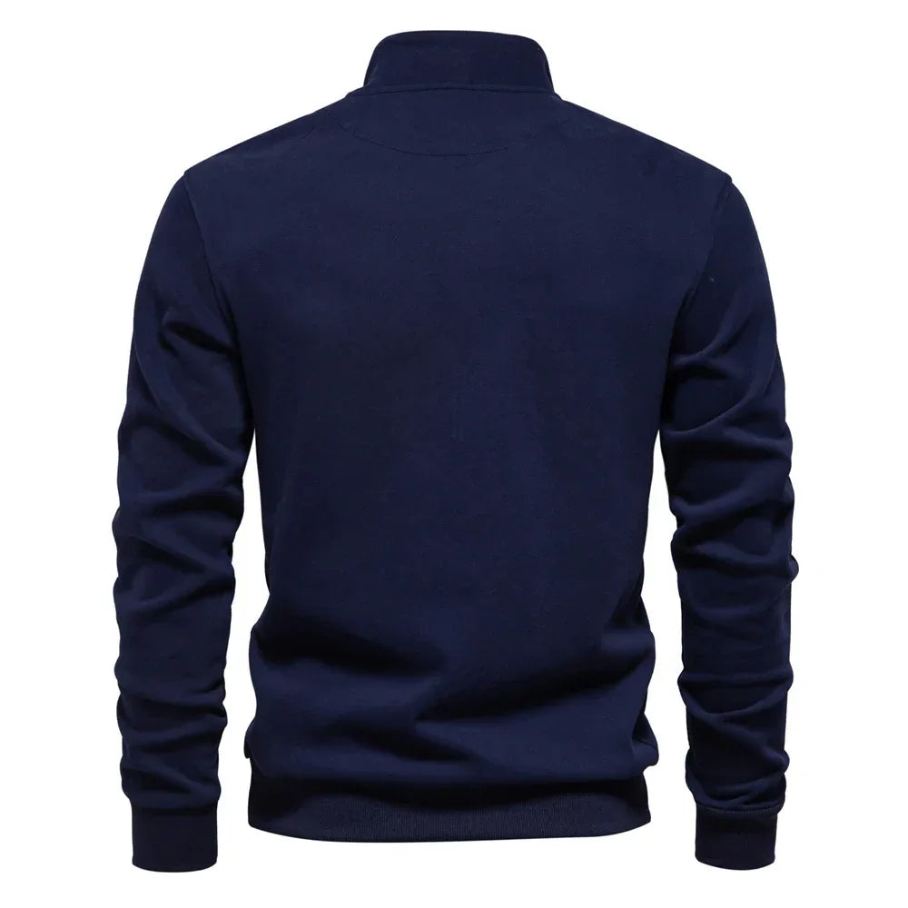 AIOPESON Men's Mock Neck Quarter-Zip Sweatshirts - ShopHub
