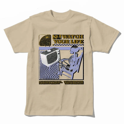 COOLMIND U0005 Funny Skull Graphic Cotton Tee