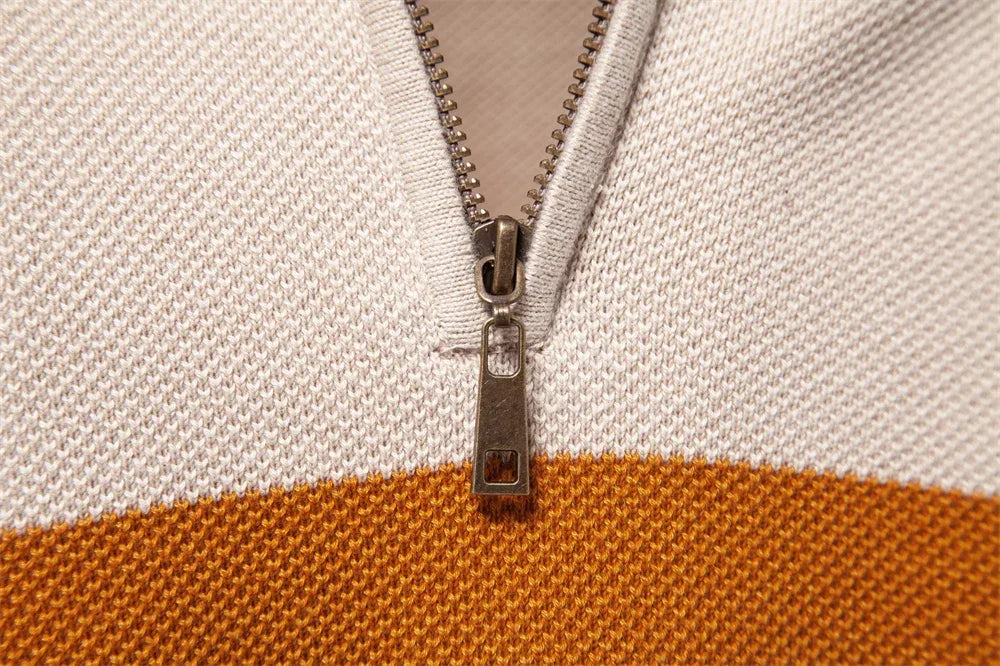 AIOPESON Striped Polo Sweaters - ShopHub