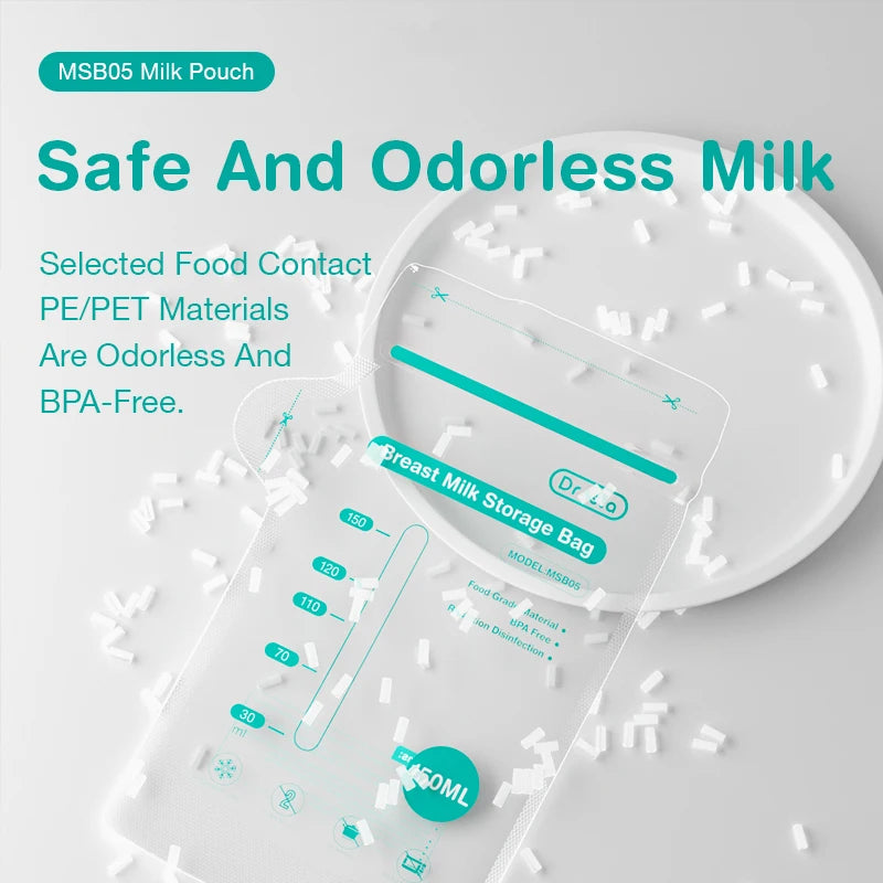 Dr.Isla Breast Milk Storage Bags — 100 Piece, 150ml Capacity