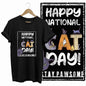 COOLMIND Cat Lover Graphic Cotton T-Shirt | Women's Relaxed Fit