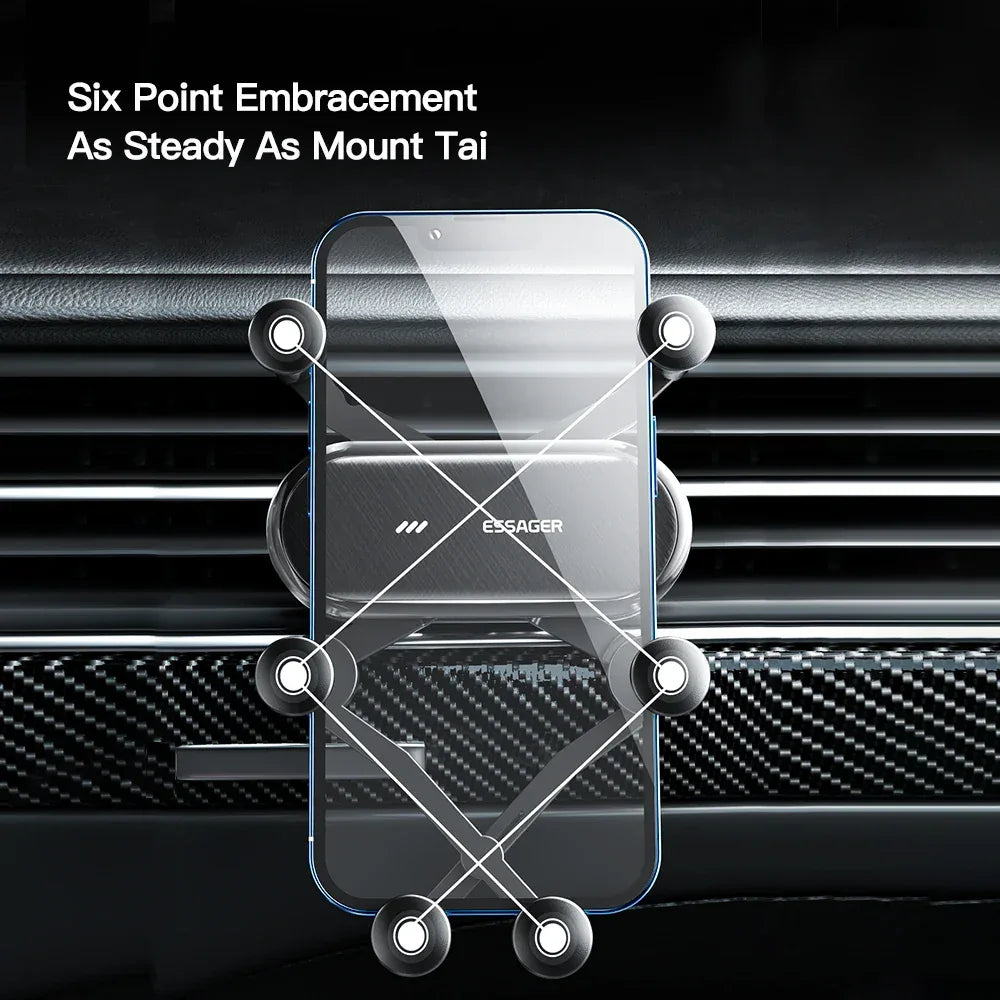 Essager Six Points Gravity Car Phone Holder - ShopHub