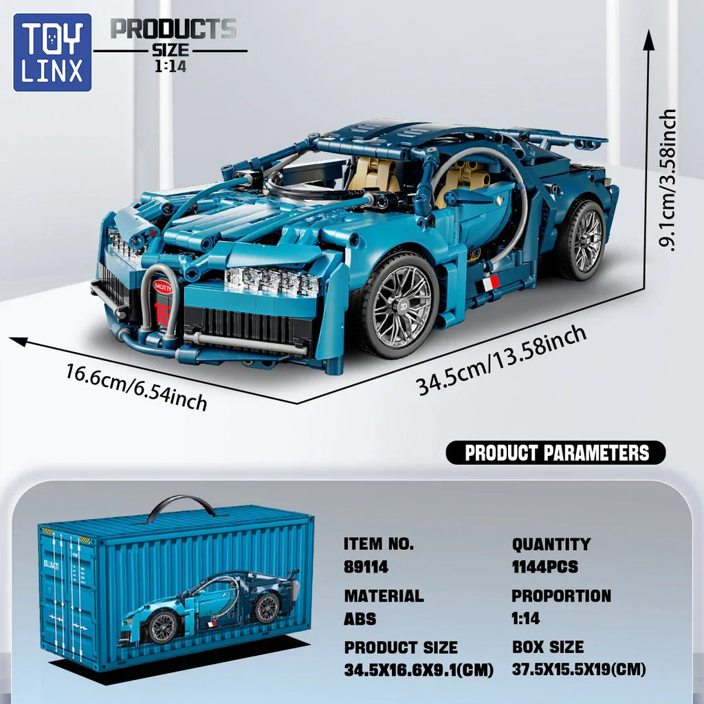 TOYLINX 1:14 Supercar Building Block Toy - ShopHub