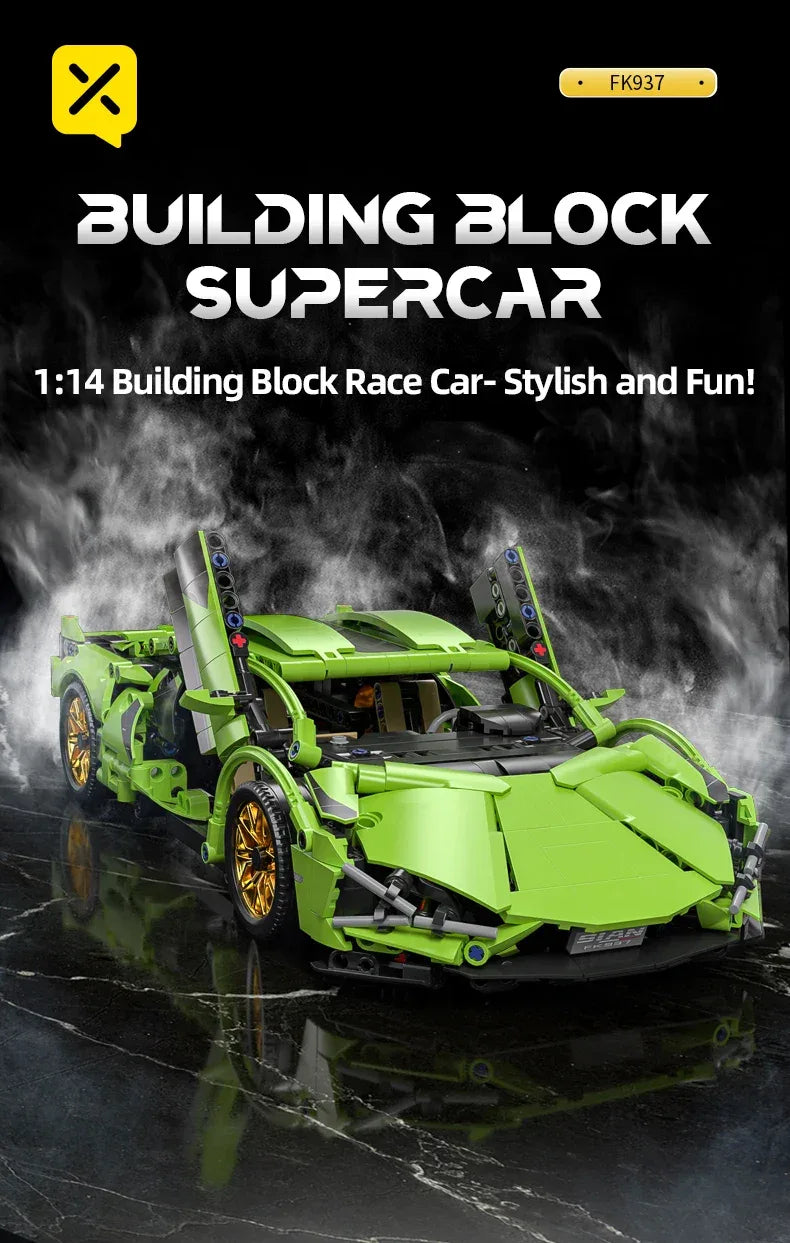TOYLINX 1:14 Technical Building Blocks Racing Car Model - ShopHub