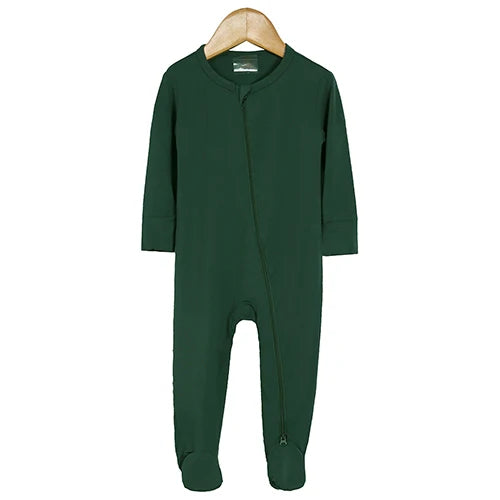 Kids Tales Quiet Days Bamboo-Blend Zip Baby Romper