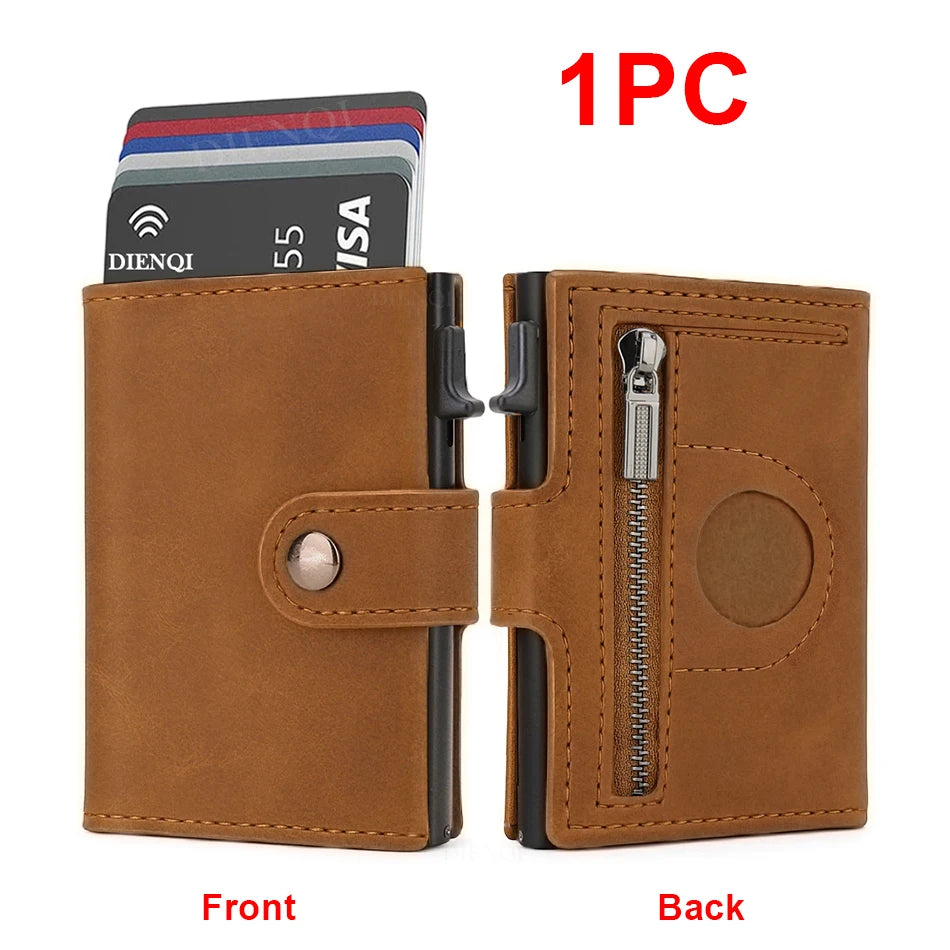 Carbon Fiber Rfid Blocking Mens Credit Card Holder Airtag Wallet