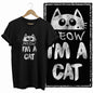 COOLMIND Black Cat Graphic Cotton T-Shirt | Women's Design Collection