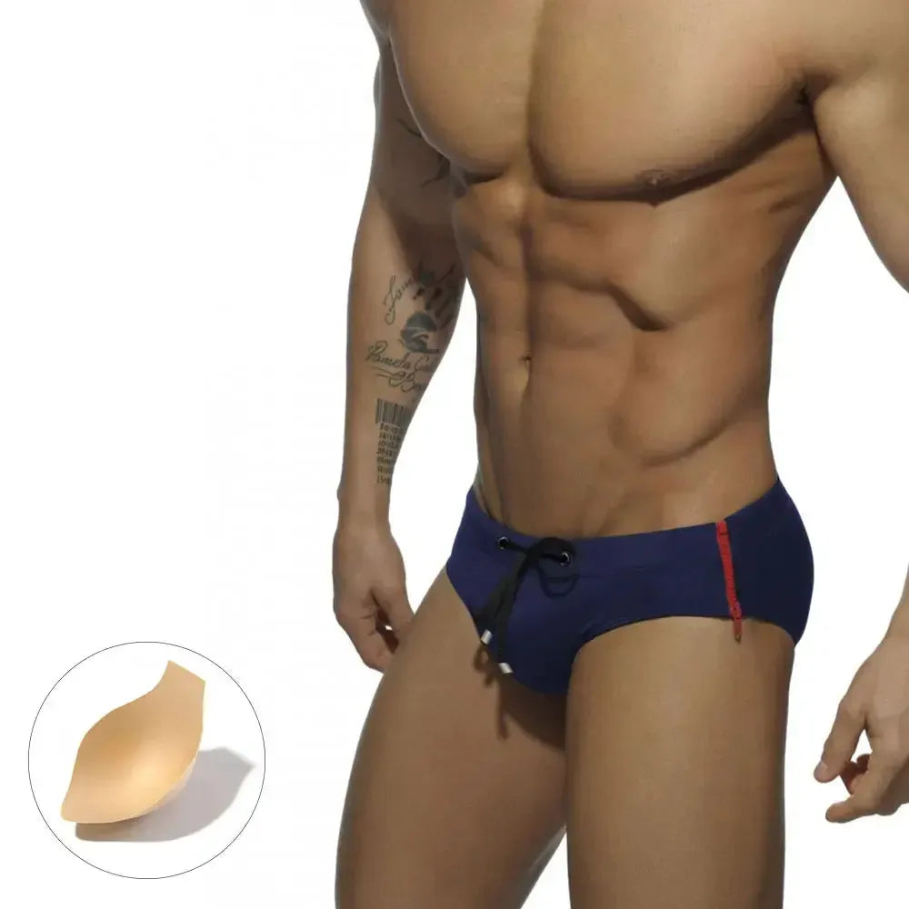 UXH Open Zipper Men's Swim Briefs - ShopHub