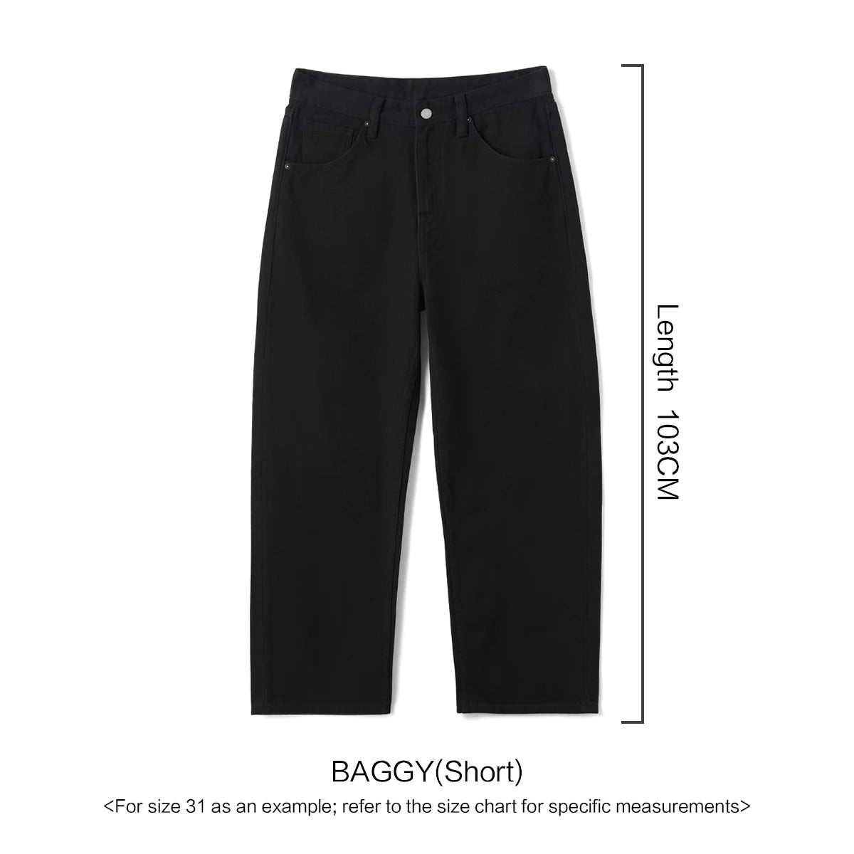 SIMWOOD 2026 Spring New Baggy Fit 11.3oz  Cotton Fabric Jeans Men Plus Size Casual Denim Chinos Pants