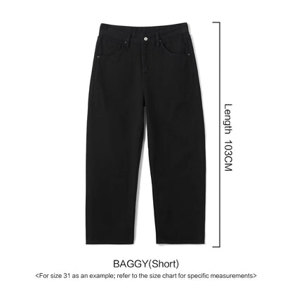SIMWOOD 2026 Spring New Baggy Fit 11.3oz  Cotton Fabric Jeans Men Plus Size Casual Denim Chinos Pants