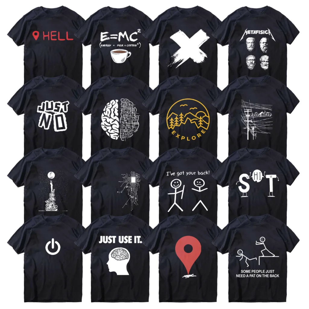 COOLMIND Aa73-P150T Cosmic Humour Cotton Tee