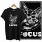COOLMIND Black Cat Graphic Cotton T-Shirt | Women's Design Collection