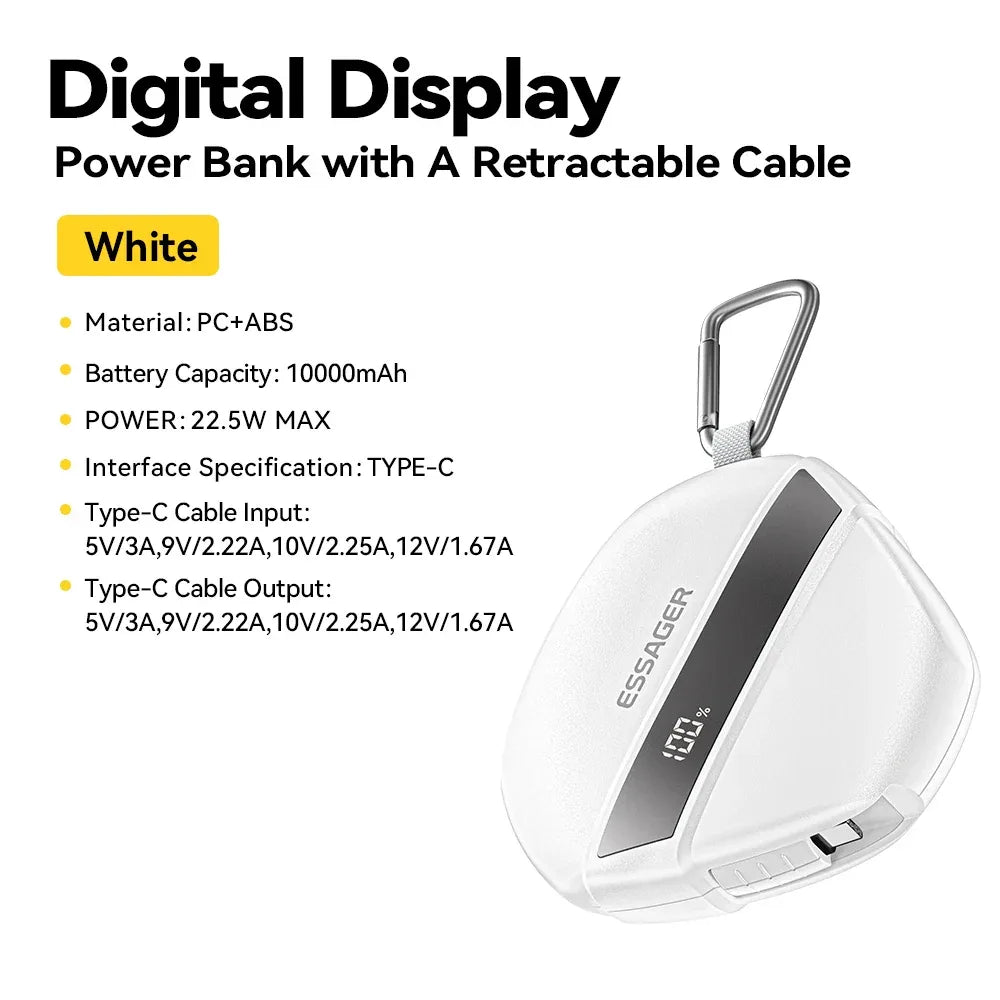 Essager 10000mAh Digital Display Power Bank - ShopHub