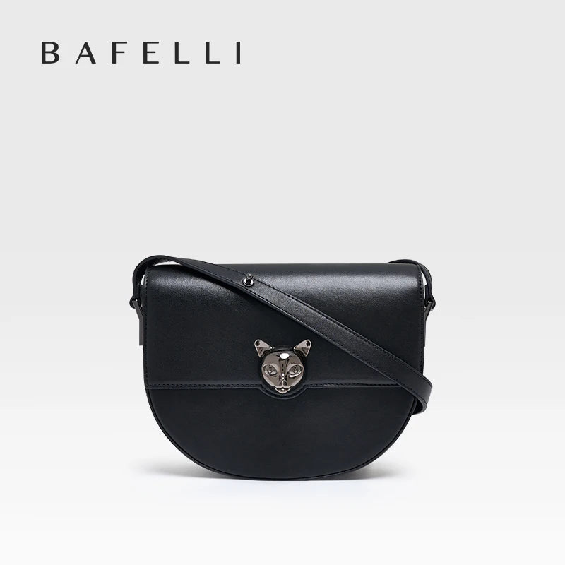 BAFELLI Genuine Leather Saddle Crossbody Bag
