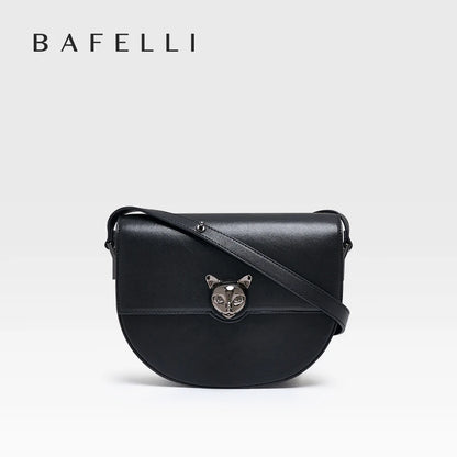 BAFELLI Genuine Leather Saddle Crossbody Bag