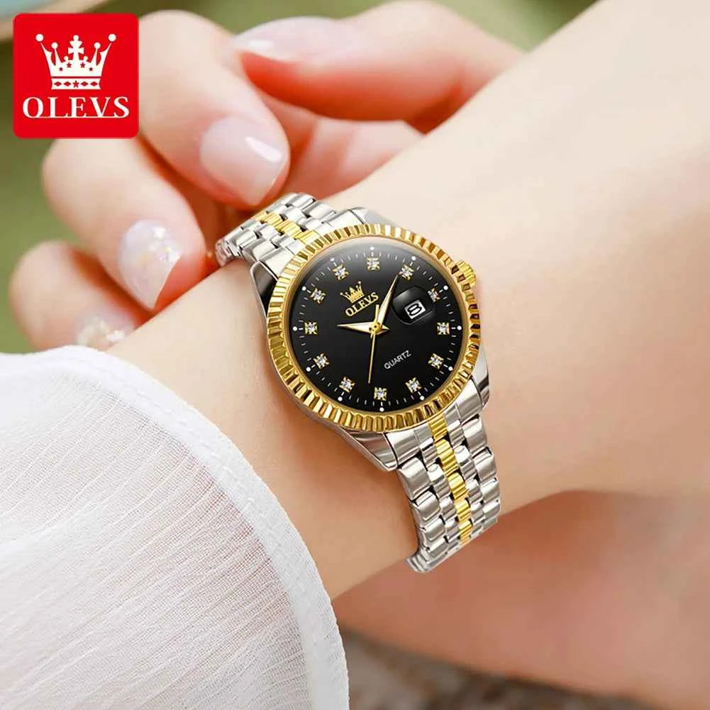 OLEVS 5526 Waterproof Watch for Men and Women - Luminous Quartz Wristwatch with Calendar - Fashionable Date Gift