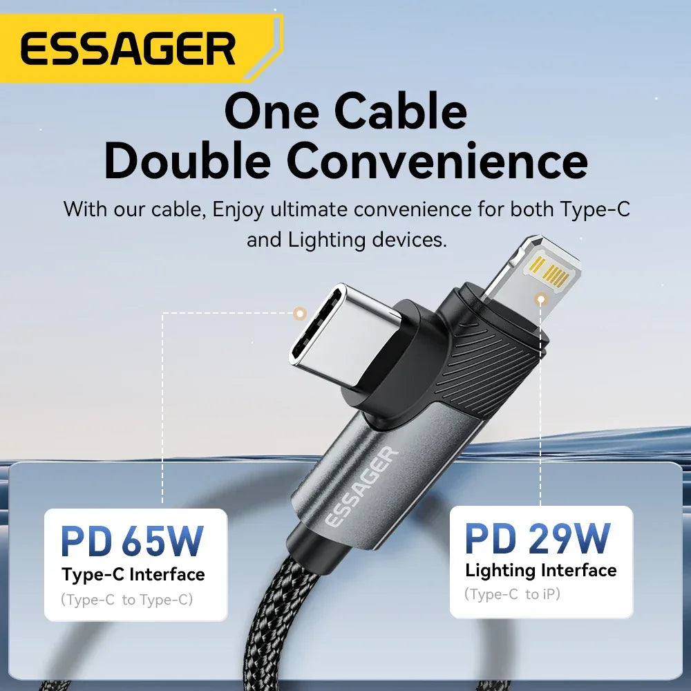 Essager 2 in 1 USB Type C Cable - ShopHub