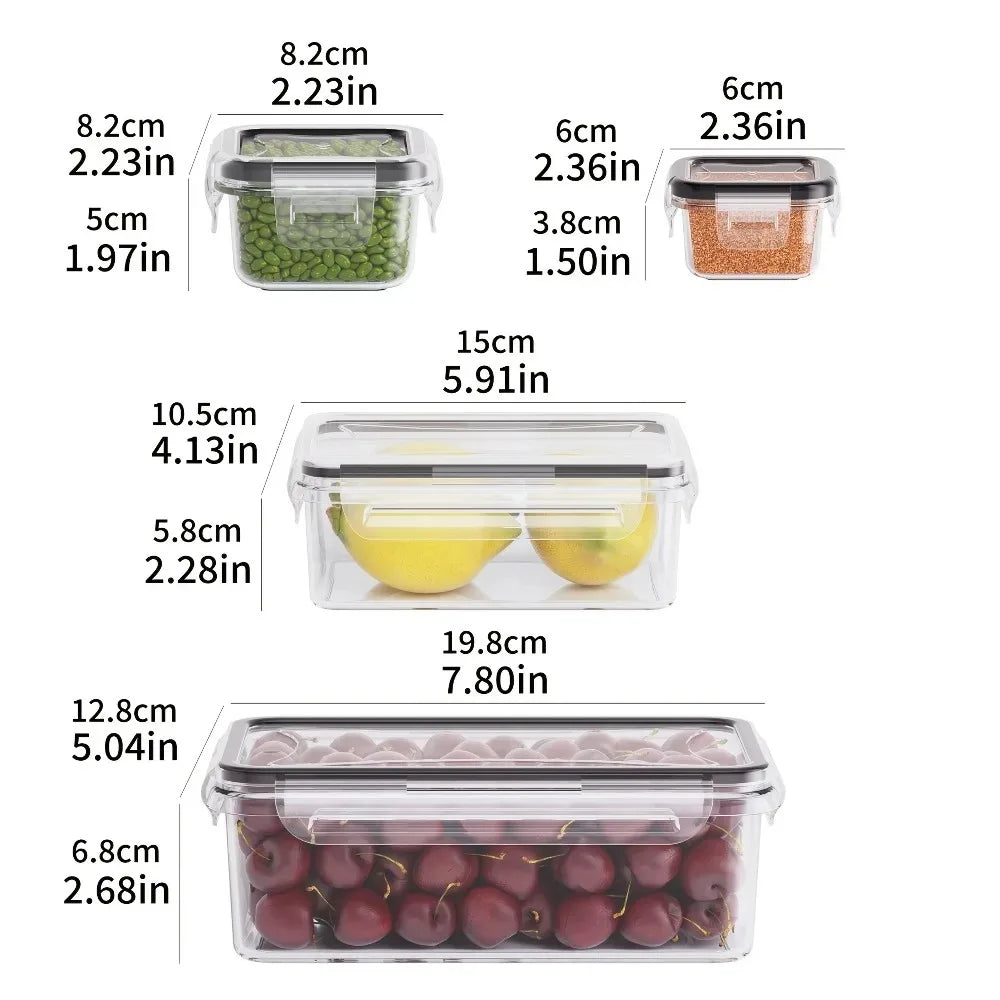 Set BPA-Free Airtight Food Containers with Locking Lids