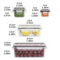 Set BPA-Free Airtight Food Containers with Locking Lids