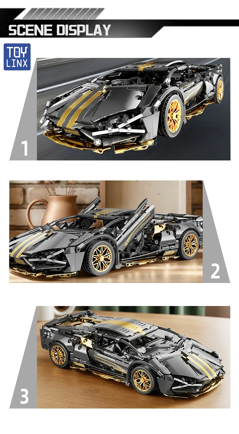 TOYLINX 1:14 Supercar Building Block Toy - ShopHub