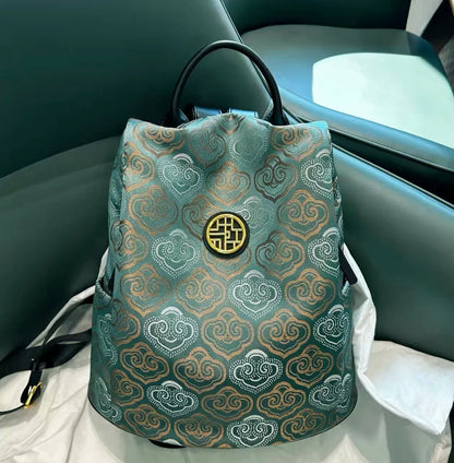 Limited New ZOOLER Handmade Cow Leather Backpack Women Fashion Bag Luxury Large Capacity Backpack Chinese Style #SC2050