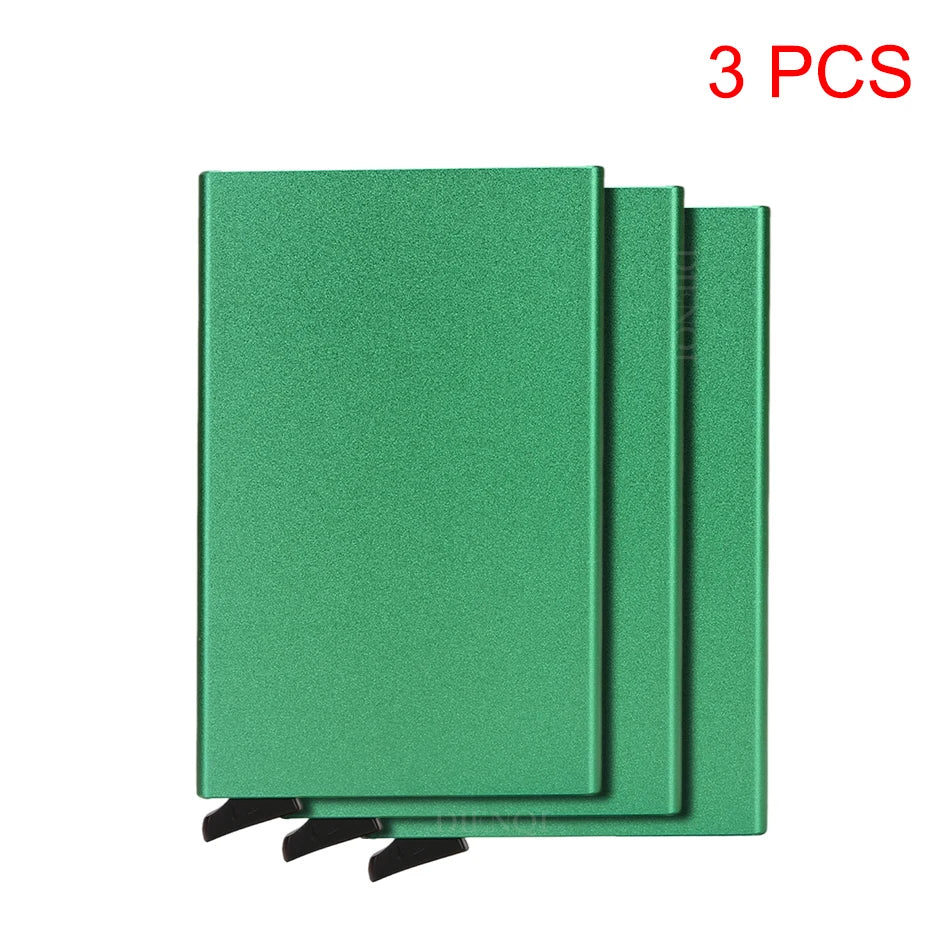 Rfid Credit Card Holder Metal Thin Slim Smart Wallet Men Women Wallets Pop Up Minimalist Small Black Purse Mini Walets for Men