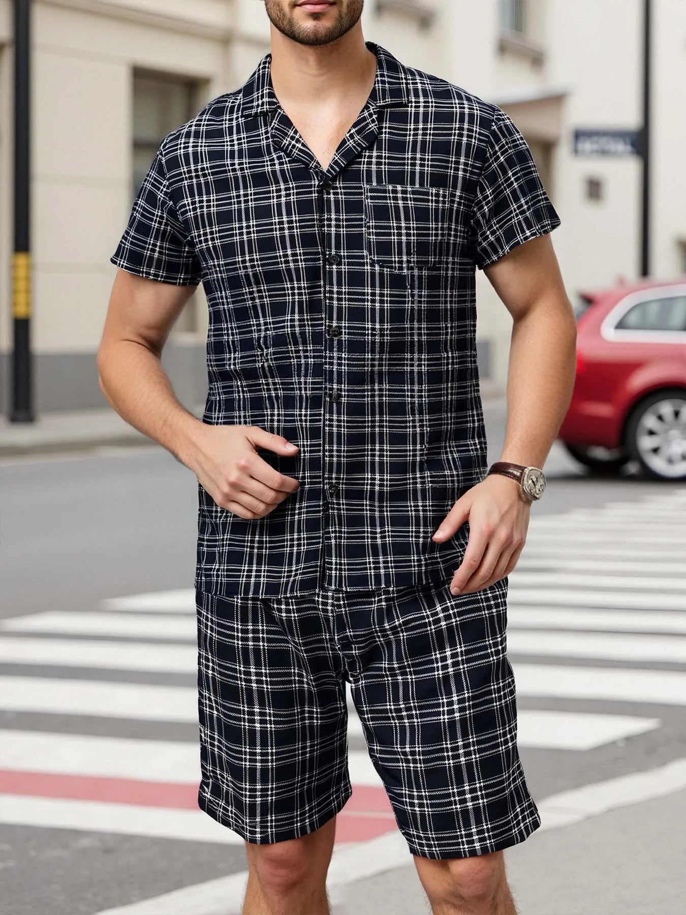 Mens Short Sleeve Pajama Set - Ultimate Comfort for Relaxing Nights