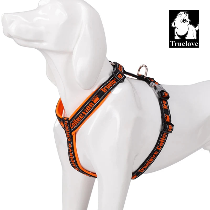 Truelove Dog Harness Reflective No Pull Tactical Military Training Design Neoprene Padded Comfort Mesh Adjustable TLH6371