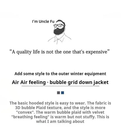 Maden Casual Men's 90% White Duck Down Jacket