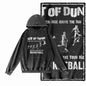 Courtside Basketball Graphic Acid-Washed Black Hoodie