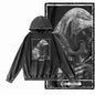 COOLMIND G24 Acid-Washed Black Graphic Hoodie