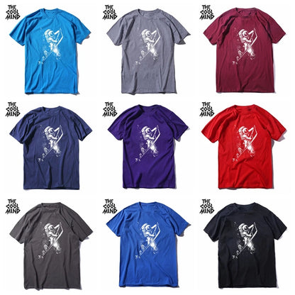 COOLMIND Space & Moon Graphic Cotton T-Shirt | Men's Relaxed Style