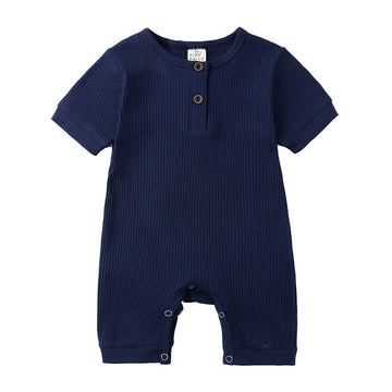 Kids Tales Little Everyday Ribbed Cotton-Blend Baby Romper