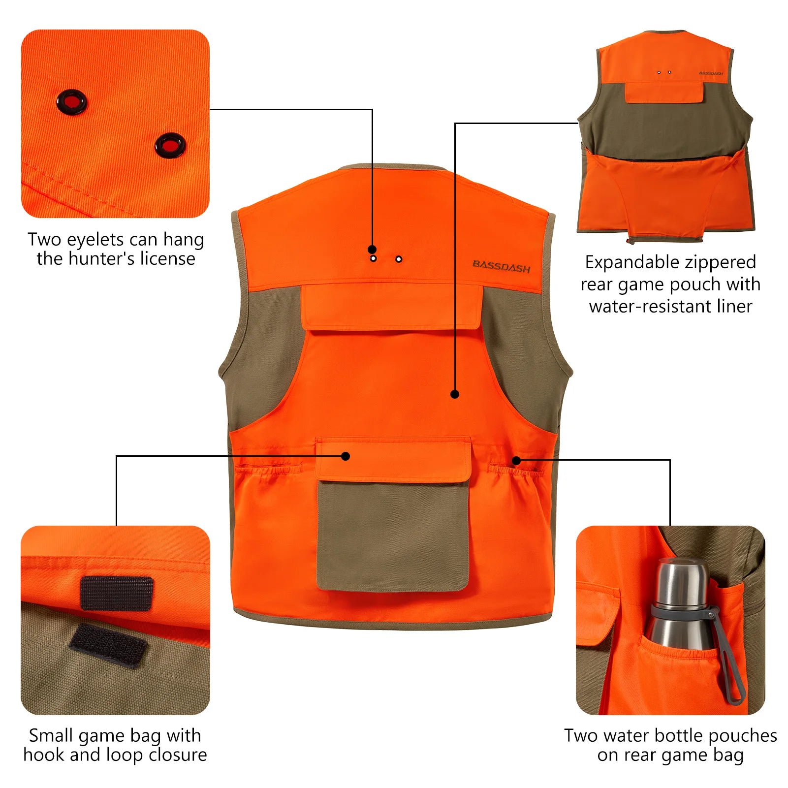 BASSDASH Unisex Hunting & Fishing Vest ShopHub