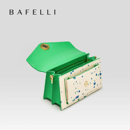 BAFELLI Floral Leather Flap Crossbody Bag