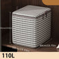 Houndstooth Storage Bin with Zippers & Handles - Organizer for Clothes, Sewing Supplies, Under-Bed & Travel Storage