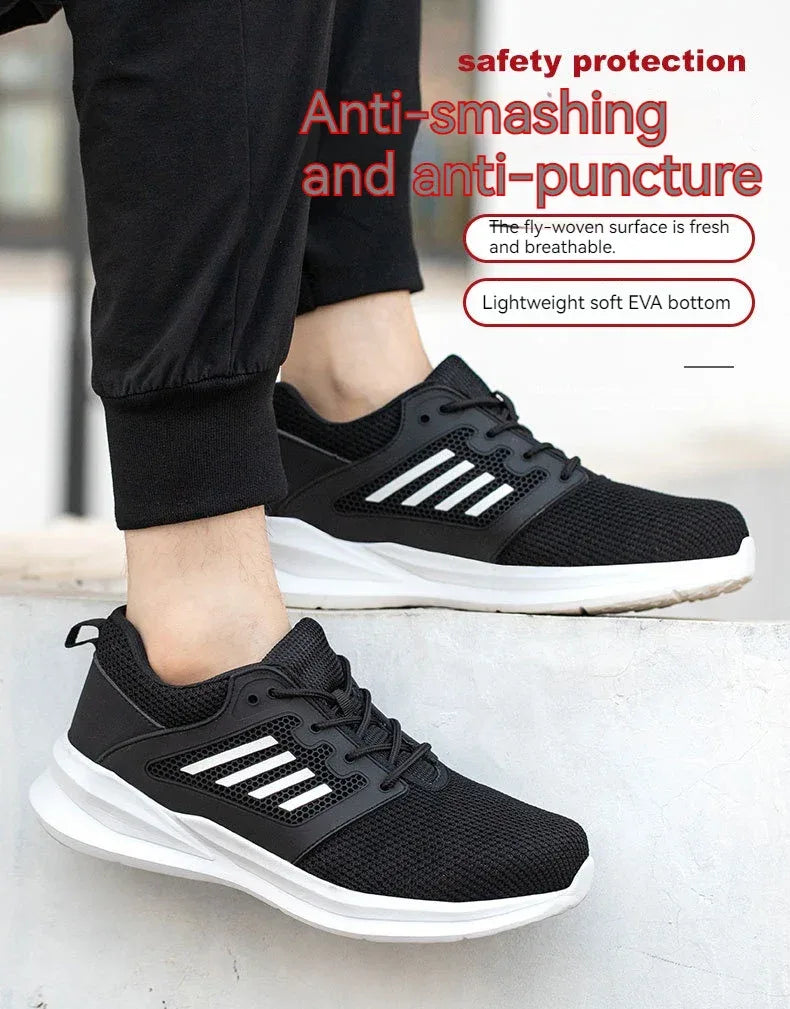 Unisex Durable Safety Work Shoes With Steel Toes & Anti-puncture Features - ShopHub