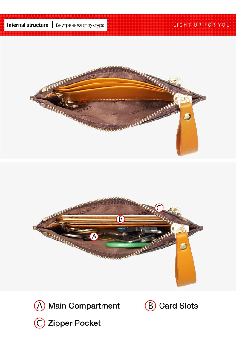 FOXER Mini Card Holder Wallet