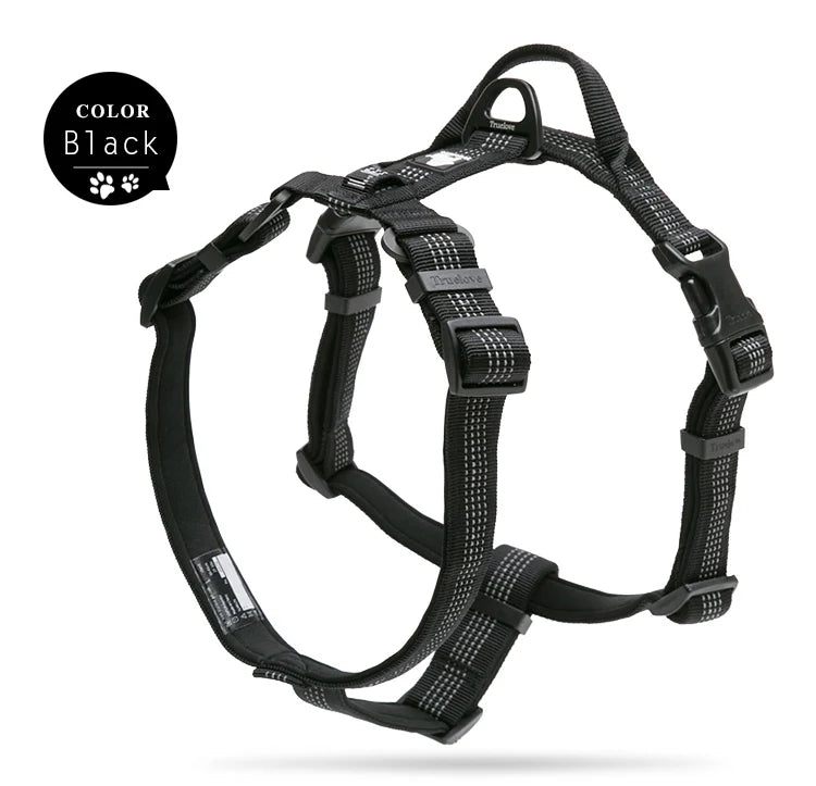 Truelove Pet Harness Adjustable Reflective Nylon with Collar Leash LED Light Neoprene Padded Hiking Running TLH6171 Dropshipping