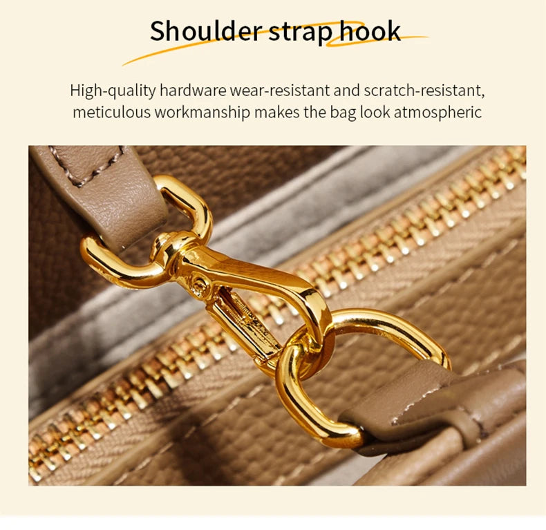FOXER Luxury Cow Leather Tote Bag