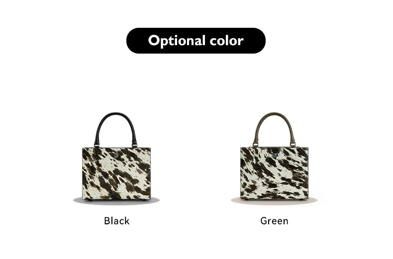 BAFELLI Real Fur & Leather Leopard Crossbody Bag