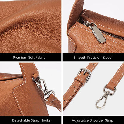FOXER Lady's Handbag Cow Leather Shoulder Bag Small Size Crossbody Minimalist Style Bag Commute Work High Quality