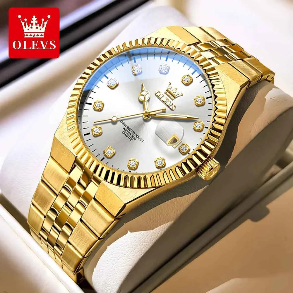 OLEVS 2989 Men Watch - Fashion Dial, High Quality Quartz Movement, Night-Light Function, Waterproof Elegance
