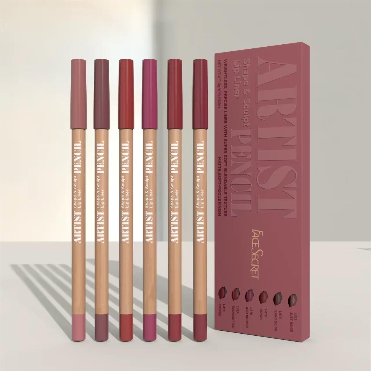 Face Secret Artist Shape Sculpt Lip Liner Pencil Set